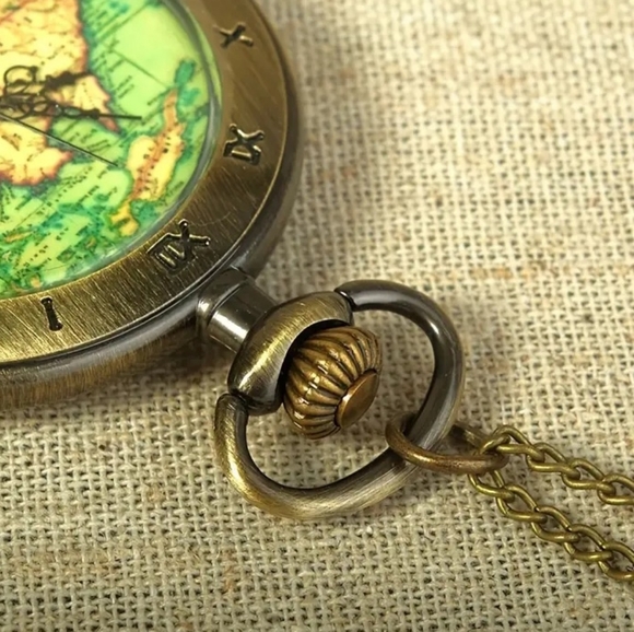 Map Watch Necklace - Picture 3 of 6